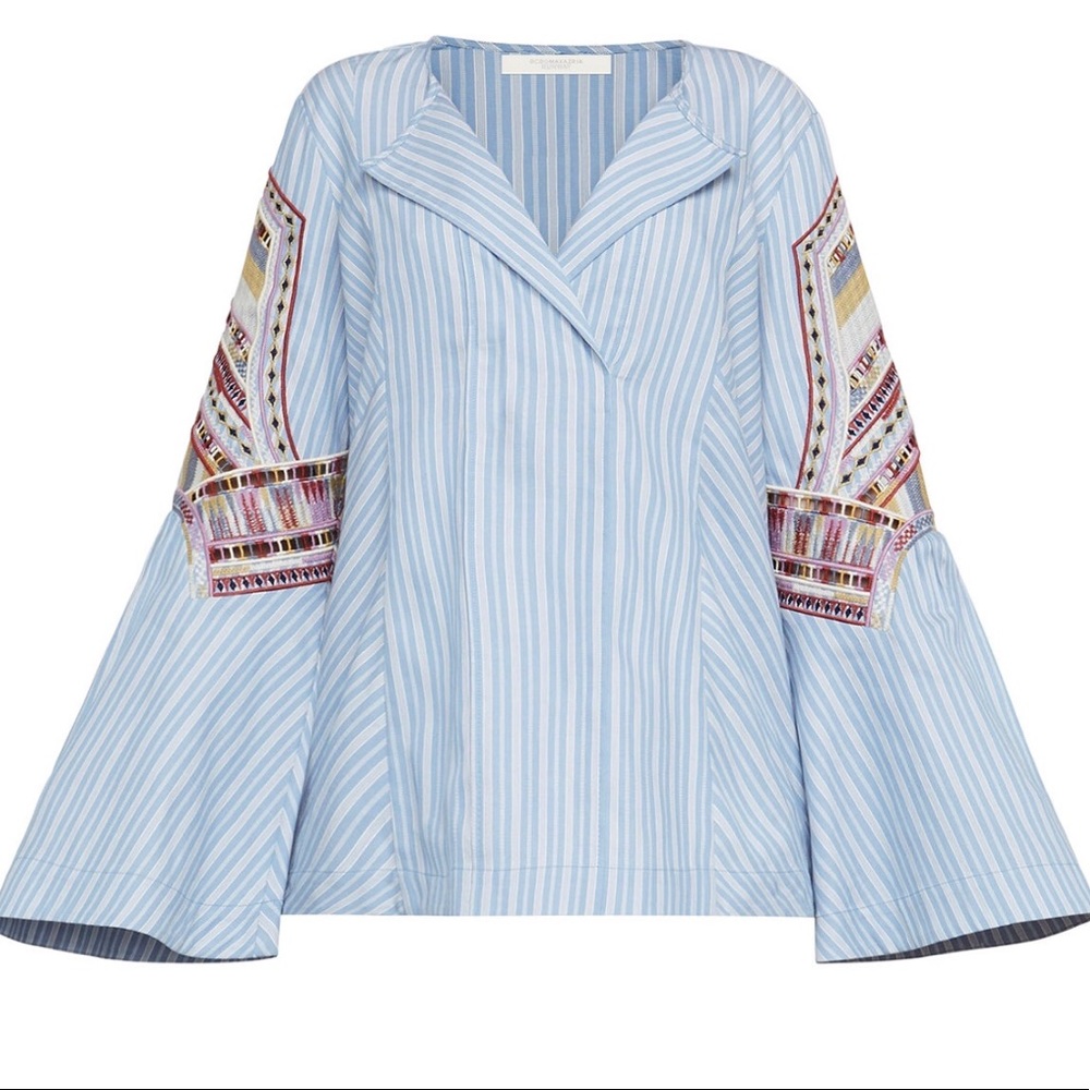bcbgmaxazria runway sariya top xxs  bell sleeve